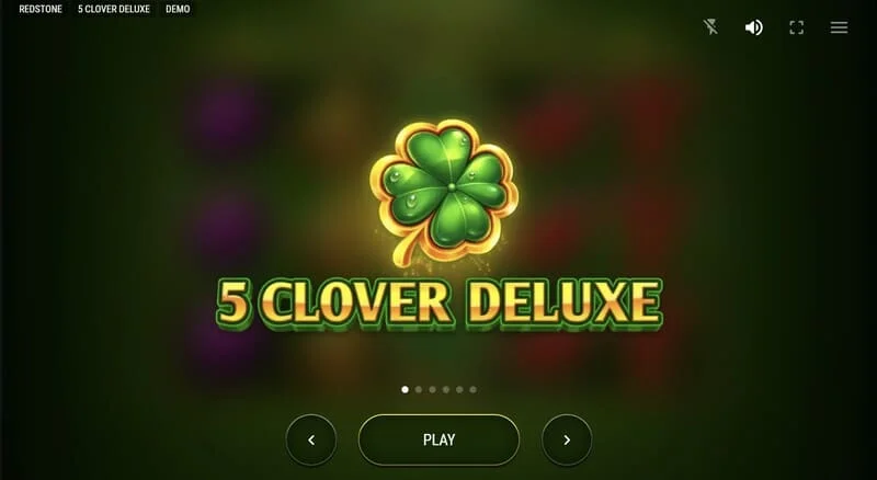 5 Clover Deluxe - главно мени